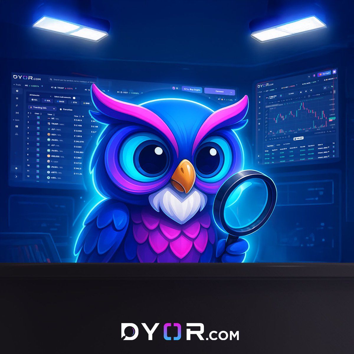 Our platforms offers chart data and analytics now live across 13 chains 🦉🔎

SOL • BASE • ETH • BNB • ARB • AVAX • POLY • TRON • BLAST • LINEA • APE • ODY

No more switching between platforms to find the insights you need.