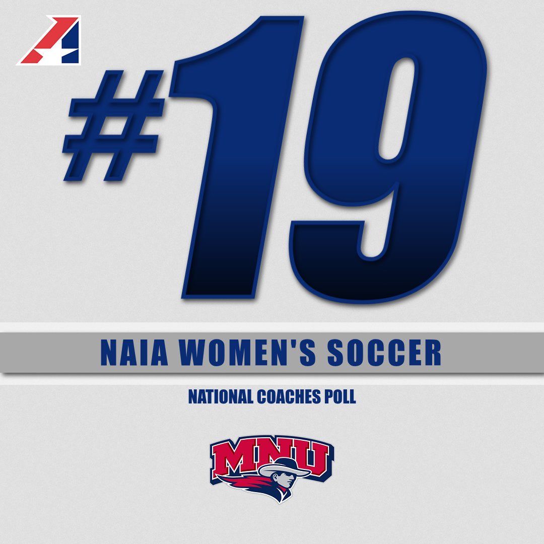 TheHeartConf's tweet image. ⚽️ NAIA Women’s Soccer Coaches’ Poll (Oct. 15)
 #5 Missouri Valley | @MVCAthletics 
#14 Central Methodist | @cmueaglesWSOC 
#19 MidAmerica Nazarene | @MNUWomensSoccer 

#NAIAWSoccer | #TheHeart | #TheRightWayToPlay