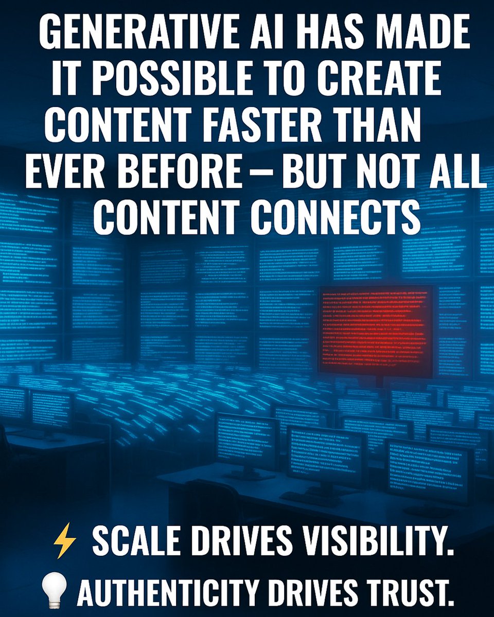 RazorSharpDigit's tweet image. AI can help you create faster—but not everything that scales connects.
The future of marketing belongs to those who blend AI efficiency with human authenticity.
Stay ahead—follow @razorsharpdigit for real insights.
#AIMarketing #Authenticity #DigitalMarketing