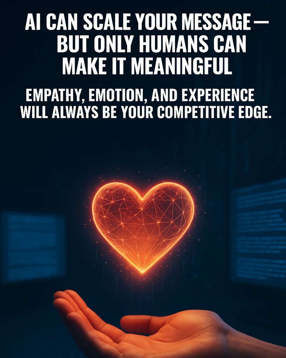 RazorSharpDigit's tweet image. AI can help you create faster—but not everything that scales connects.
The future of marketing belongs to those who blend AI efficiency with human authenticity.
Stay ahead—follow @razorsharpdigit for real insights.
#AIMarketing #Authenticity #DigitalMarketing