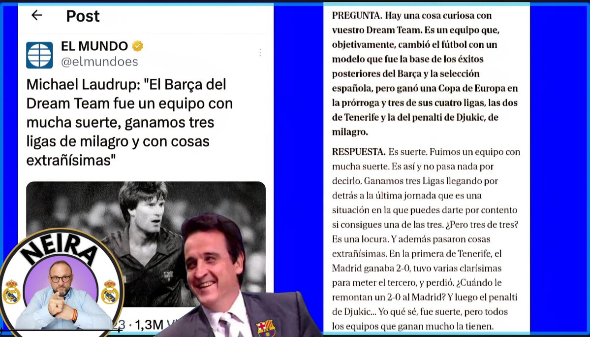 Neiraelvikingo's tweet image. 🥷Cuando sucedio aquello, en un momento determinado en el que estaban celebrando en el vestuario, Nuñez se acercó a Johan Cruyff y le espetó delante de los jugadores: "No te crezcas mucho, a ver si te crees que estas ligas las hemos ganado gracias a ti" 🎩🌹