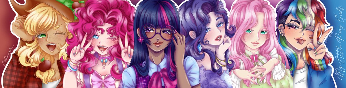 Todas as #mylittlepony no meu estilo finalmente reunidas em um desenho só 

🤭 Acho que vou fazer com mais personagens, me diverti com isso