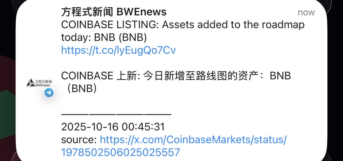NDIDI_GRAM's tweet photo. Coinbase to list BNB on its exchange.

Just when we thought the drama was over 😹 https://t.co/V6Z0yEtmLQ