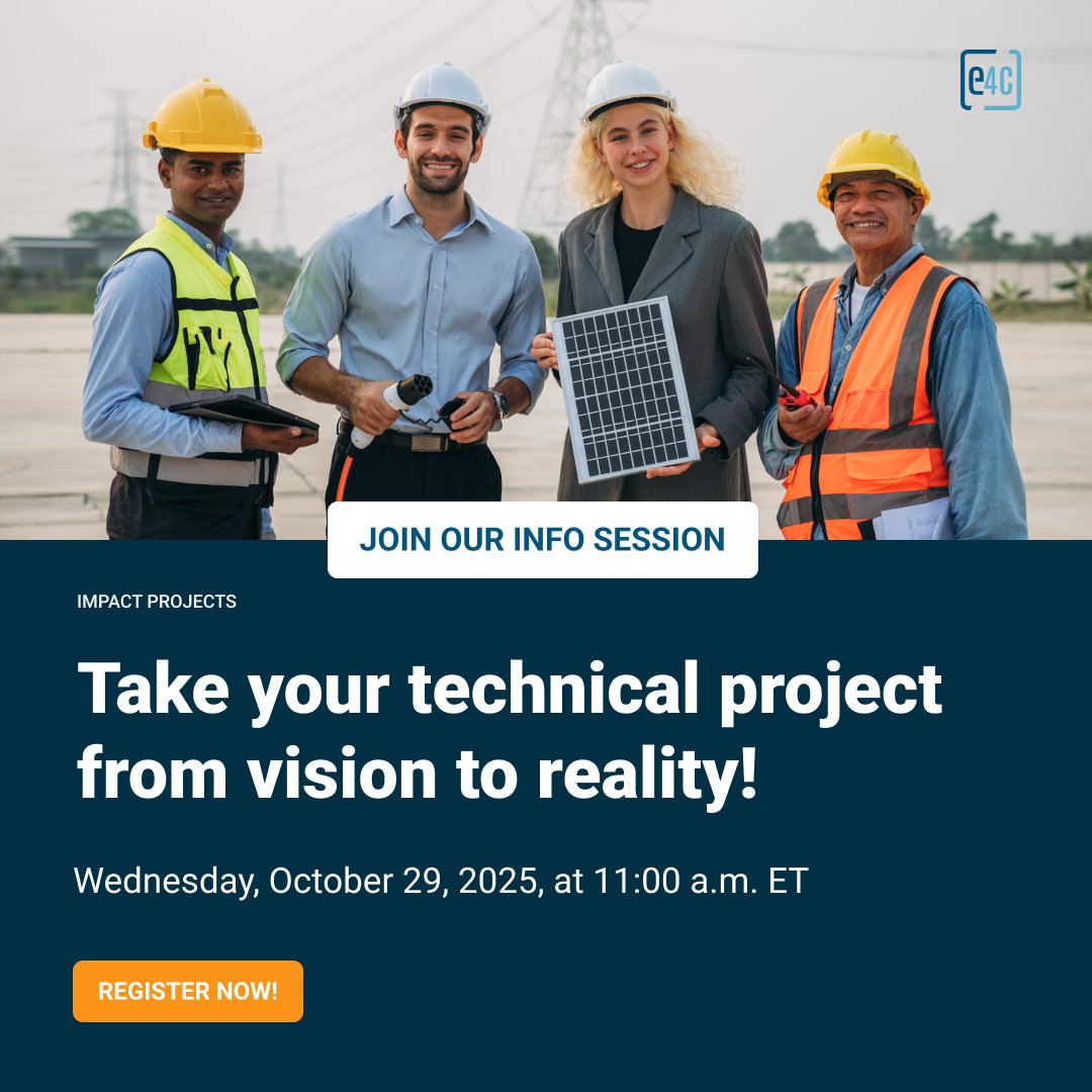 engineer4change's tweet image. Engineering meets impact.
Discover how E4C's Impact Projects bring global talent + mission-aligned orgs together to advance sustainability goals.

📅 October 29th, 11am ET / 4pm CET / 3pm UTC
🔗asme.zoom.us/webinar/regist…

#E4C #ImpactProjects #SustainableDevelopment