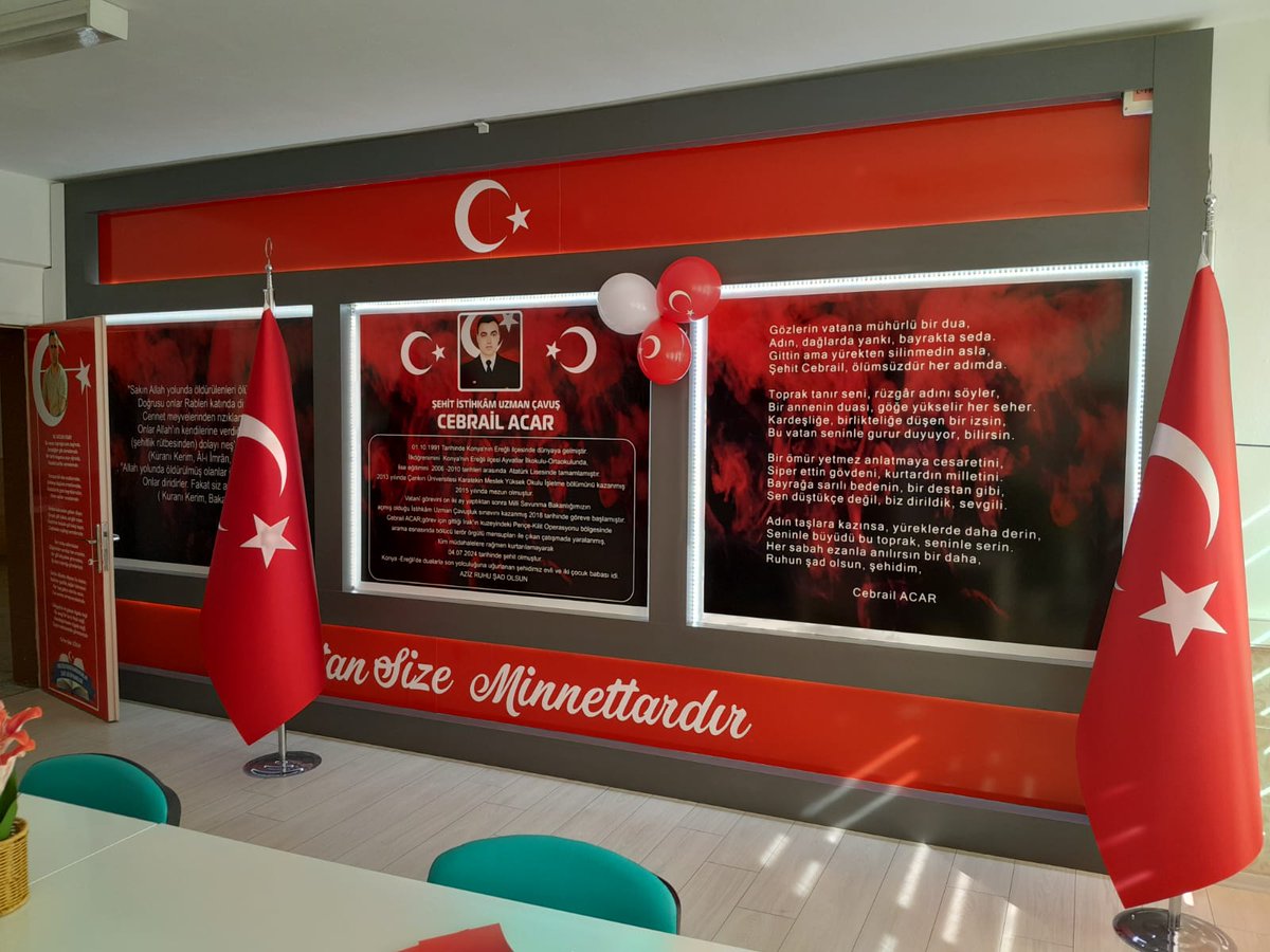 Şükür bir şehit kütüphanemizi daha açtık