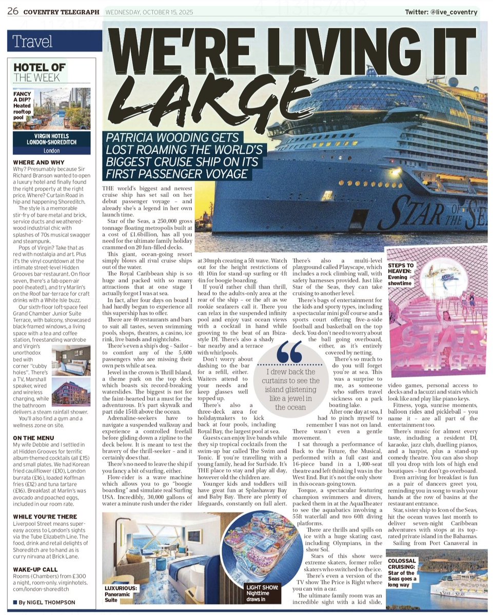 Literally 'on the same page' as the fabulous <a href="/PatWooding/">Pat Wooding</a> - another post-redundancy byline this time in the good old Coventry Telegraph! #GoneButNotForgotten