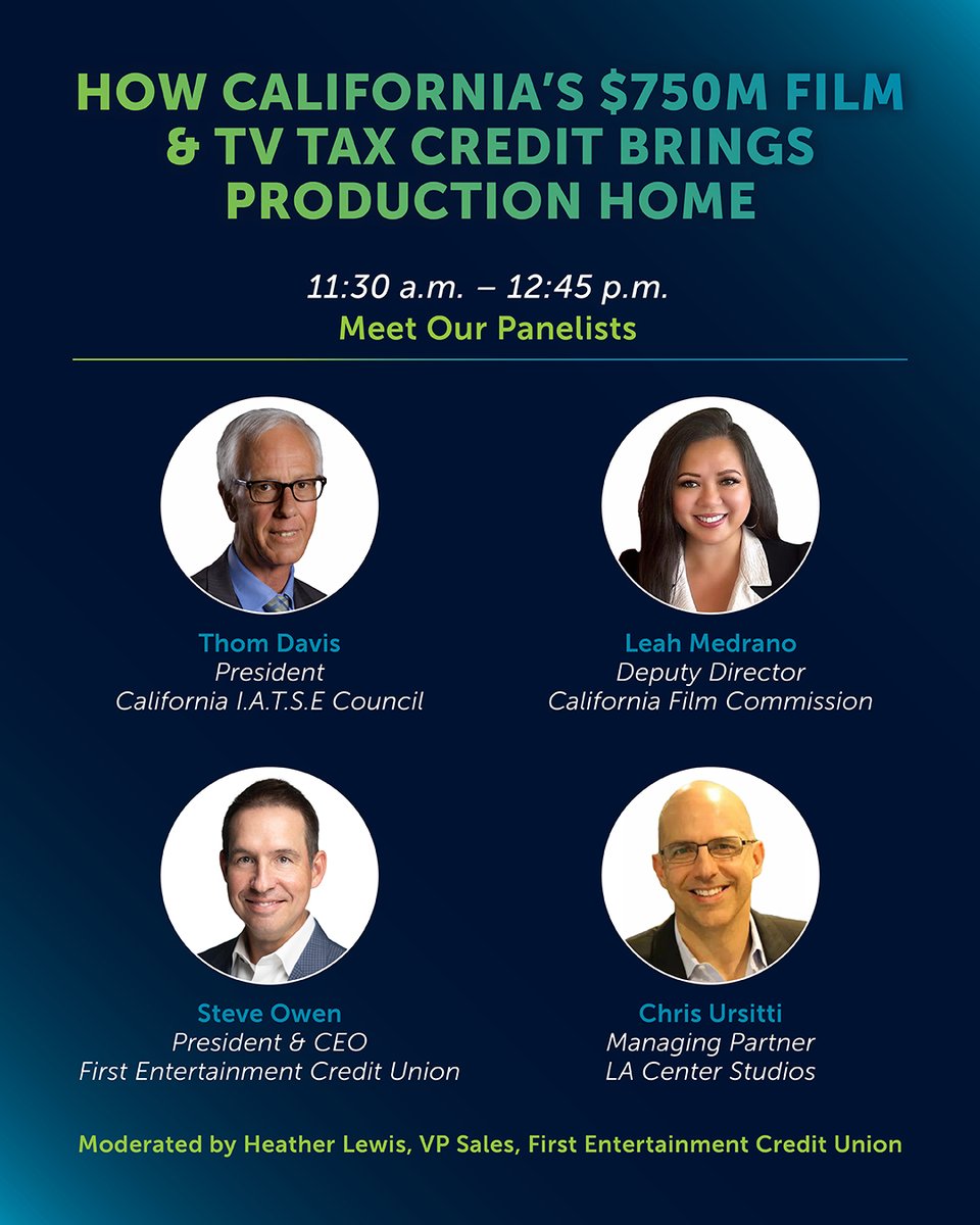 Firstent's tweet image. 🎉 Celebrate International Credit Union Day this Thursday at our Hollywood Branch!
🎬 Film &amp;amp; TV Tax Credit Panel 
📸 Free Headshots | 🤝 Networking 
🕓 9:30 AM–2 PM 
🎟️ RSVP: go.firstent.org/48r2Sjn