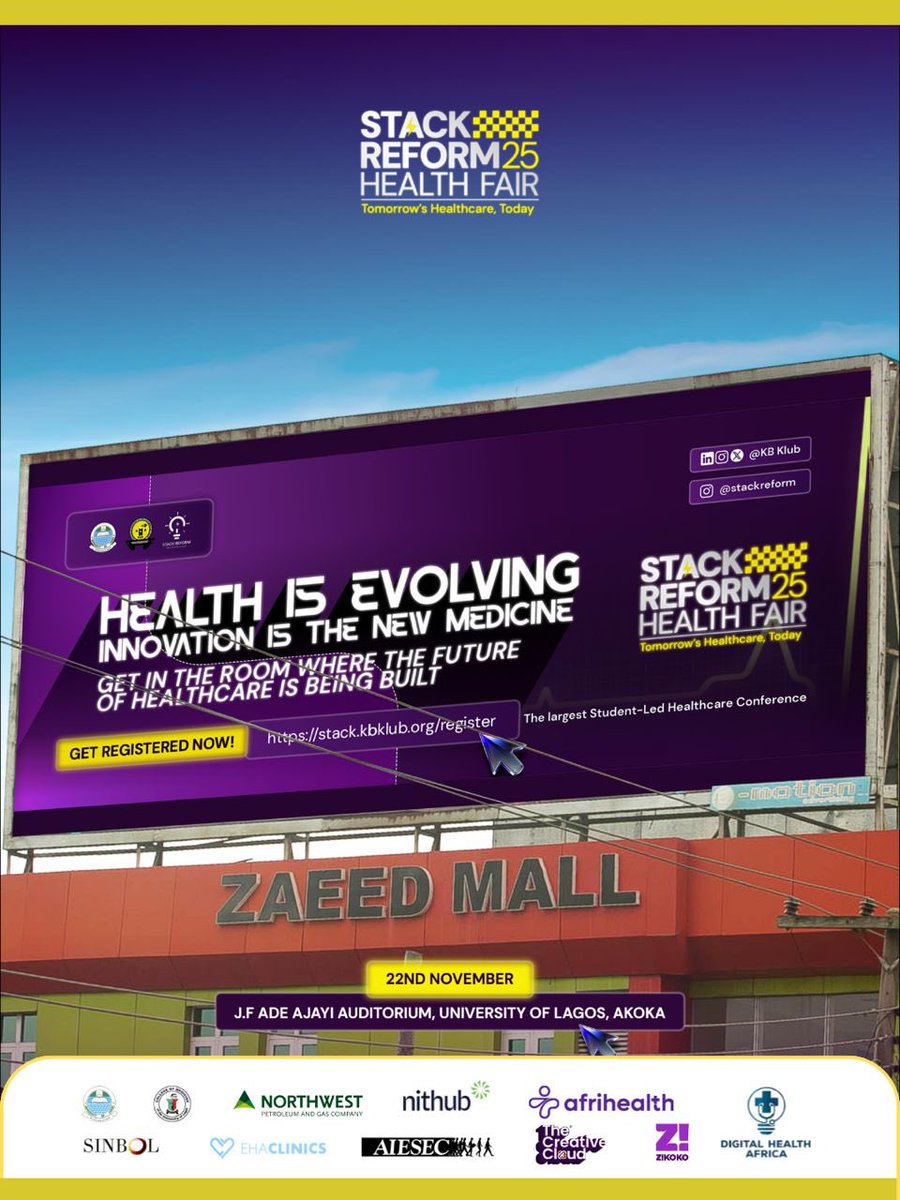 KBKLUB's tweet image. HEALTH IS EVOLVING. INNOVATION IS THE NEW MEDICINE.

STACK Reform ’25 isn’t just a conference, It’s the movement redefining tomorrow’s care, today.

Register now: stack.kbklub.org/register

Students. Innovators. Changemakers. This is your room. This is your moment.
#stackreform