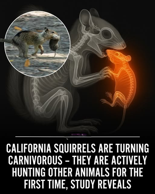 Rainmaker1973's tweet image. California squirrels are eating rodents in broad daylight.
In Californiaโs Briones Regional Park, researchers observed a startling new behavior: California ground squirrels, typically known for eating nuts and seeds, are now hunting, killing, and consuming voles, a smallerโฆ