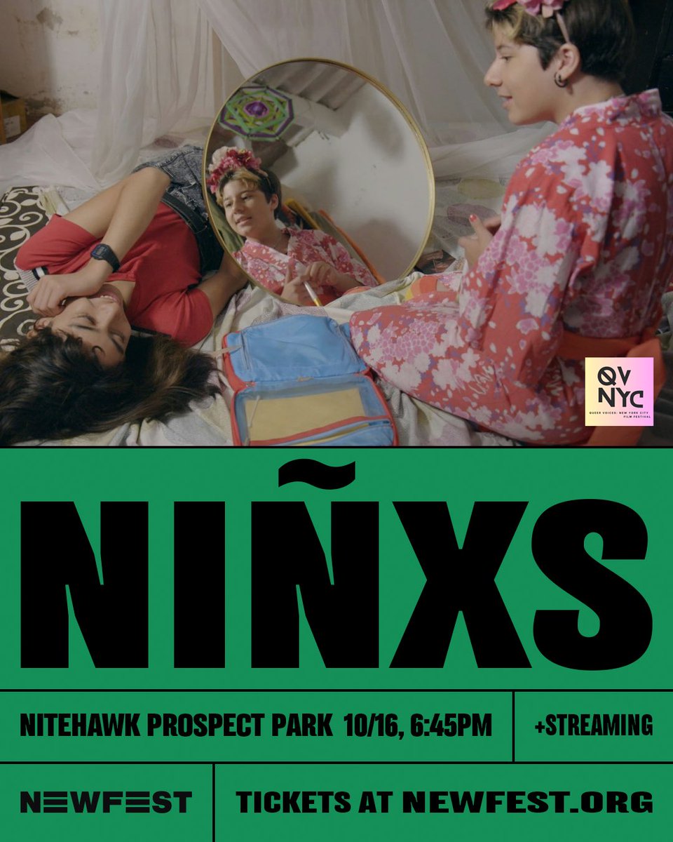 NIÑXS - a documentary following a transgender girl and her journey, screening <a href="/NewFestNYC/">NewFest</a> 🎬

TOMORROW!
Thursday, October 16th @ 6:45pm ET
<a href="/nitehawkcinema/">Nitehawk Cinema</a> Prospect Park
(Streaming virtually through October 21st)

🎟️ Tickets: newfest.org/events/ninxs/