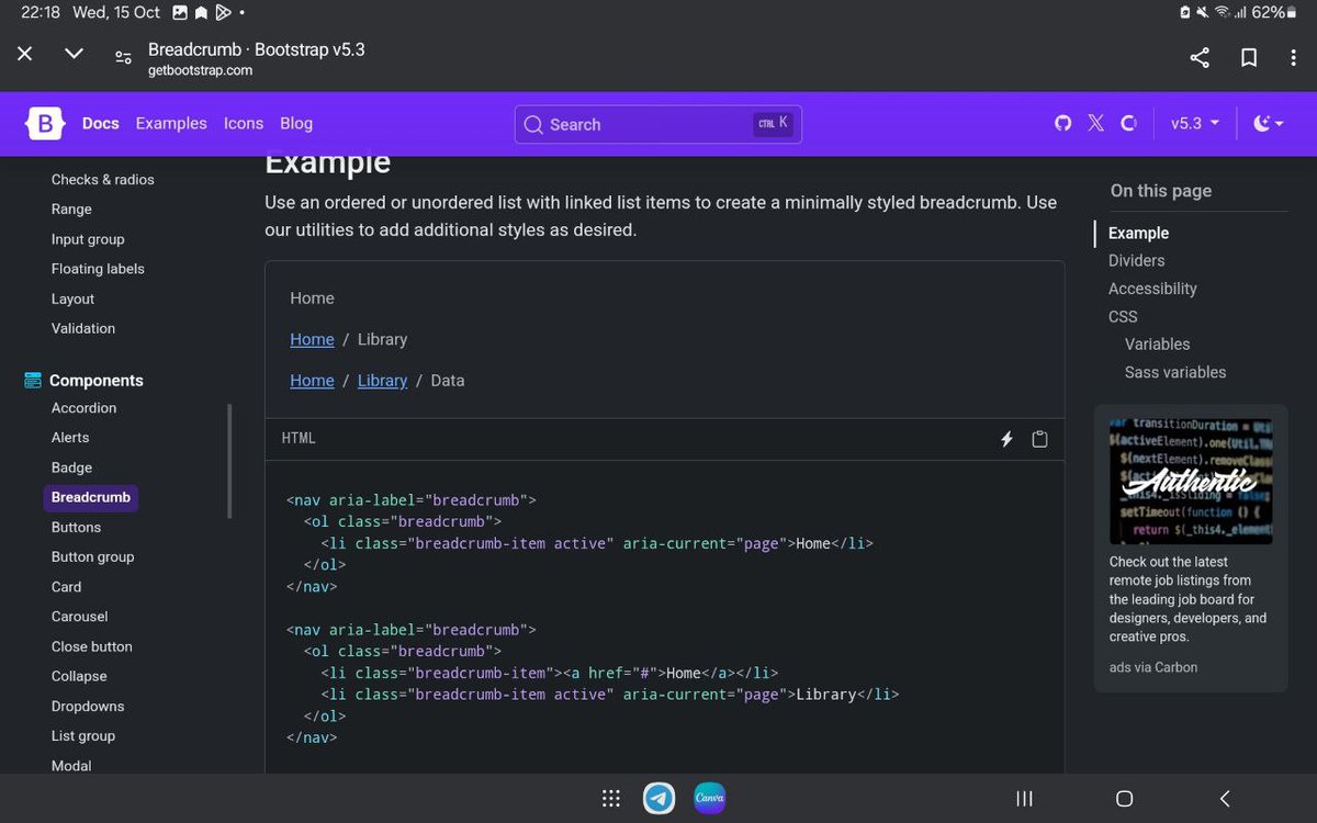 pushpanjali2307's tweet image. Day 1 of #WebDevelopment
Done with bootstrap
- alerts
- badges
- breadcrumbs
- buttons
#webdevelopmentframework
#frontendcoders