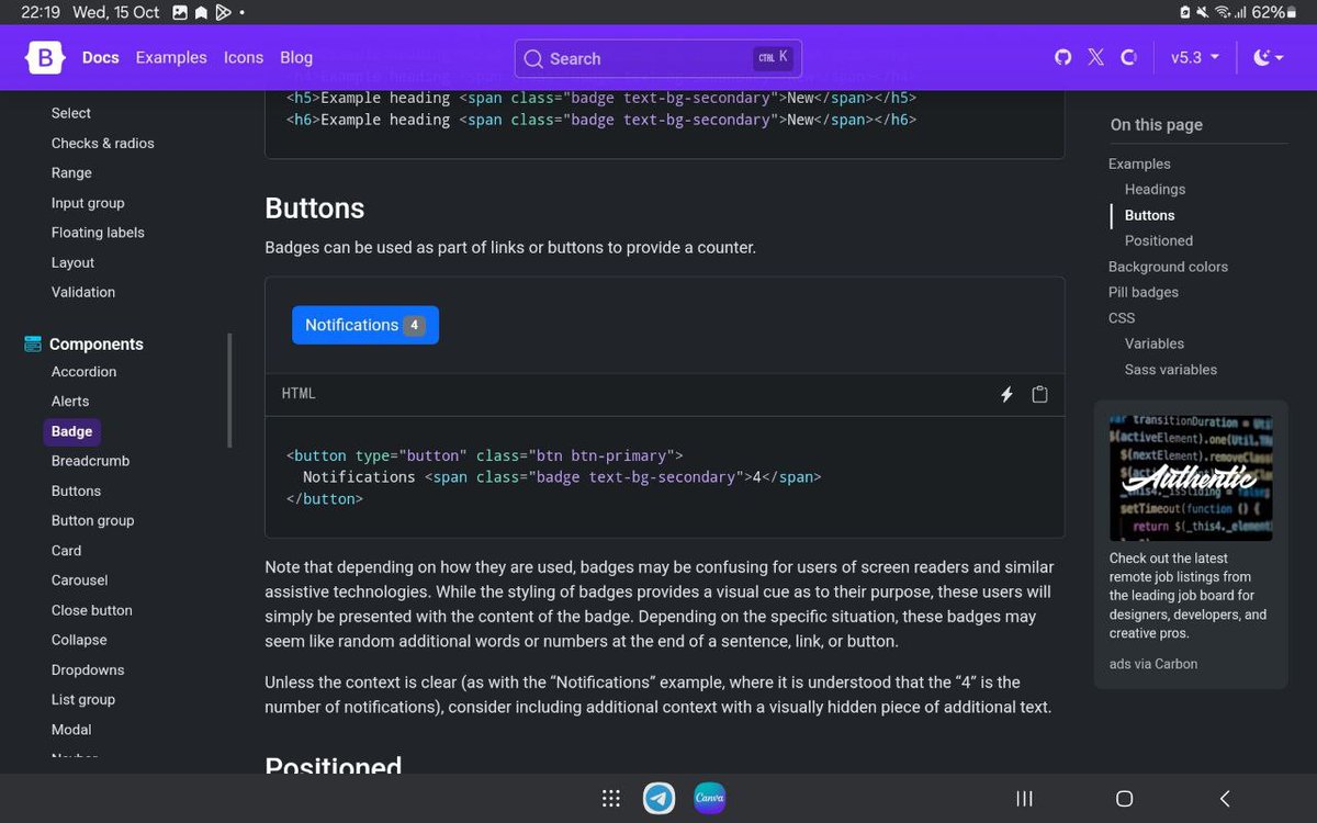 pushpanjali2307's tweet image. Day 1 of #WebDevelopment
Done with bootstrap
- alerts
- badges
- breadcrumbs
- buttons
#webdevelopmentframework
#frontendcoders
