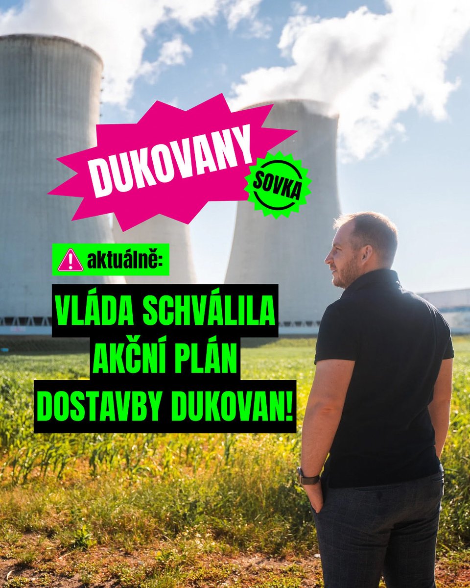 marek_sovka's tweet photo. 📣Volejte sláva a tři dny se radujte! 🙌 Vláda schválila akční plán dostavby Dukovan! To znamená, že máme plán, jak zmírnit dopady výstavby na okolní obce (u nás, o na Vysočině) ✅

Víc info tady 👉 https://t.co/E8g1En8QPK https://t.co/0LF4U7fJwq