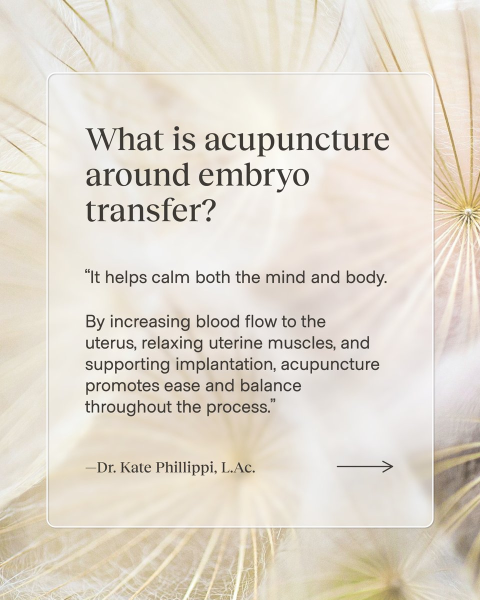 alignedmodern's tweet image. Recent research continues to explore how acupuncture supports patients through IVF. A 2025 meta-analysis found a 25% higher clinical pregnancy rate for those who received acupuncture on transfer day compared to no treatment.

#FertilityJourney #Acupuncture #EmbryoTransfer