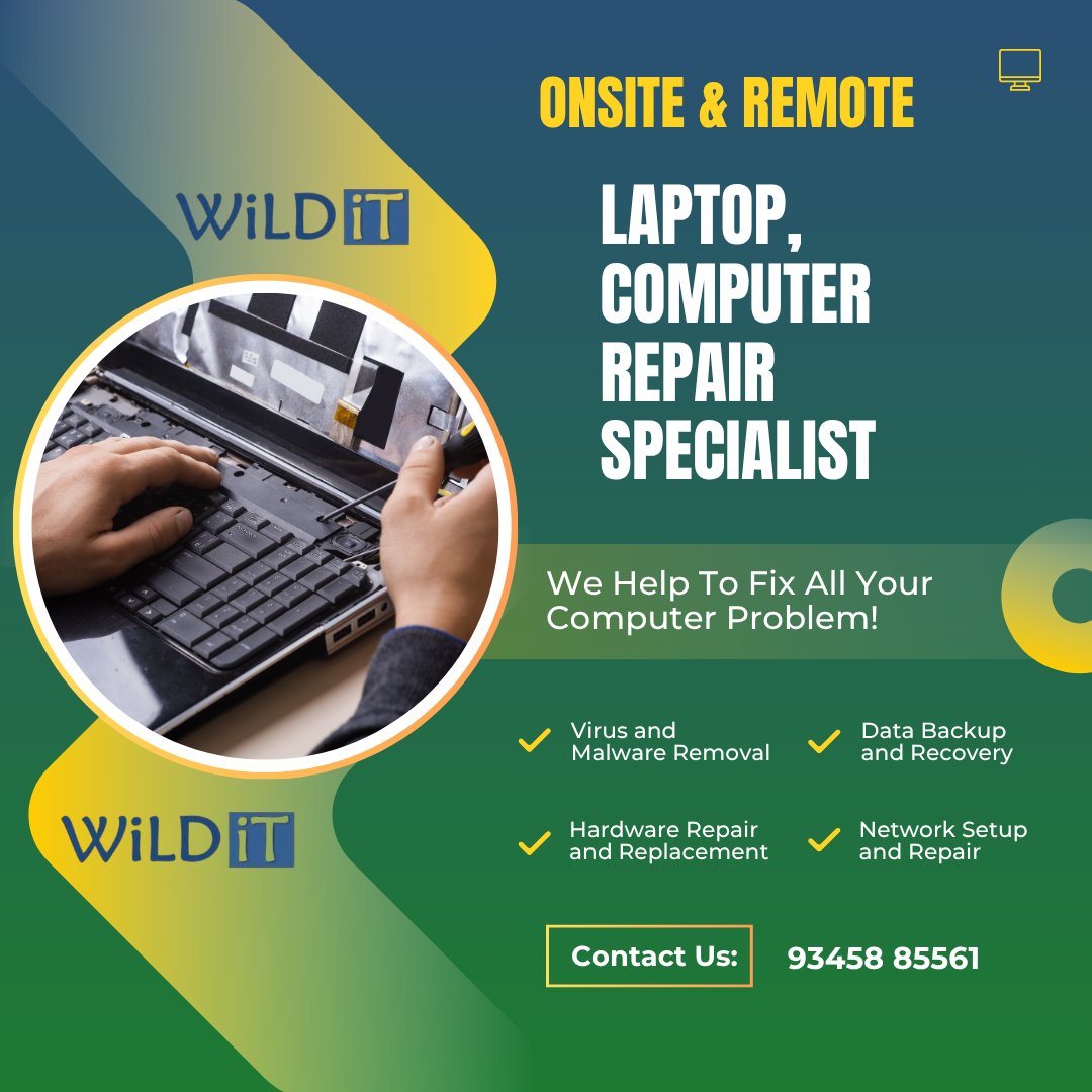WiLDiT1's tweet image. 💻 Reliable Laptop &amp;amp; Computer Repair | Onsite &amp;amp; Remote IT Support by WiLDiT

System downtime can impact productivity — but with WiLDiT, you’re always supported.

🔗 wildit.in

📞 93458 85561

#ITSupport #LaptopRepair #RemoteITSupport #WiLDiT #TechSupport #ChennaiIT