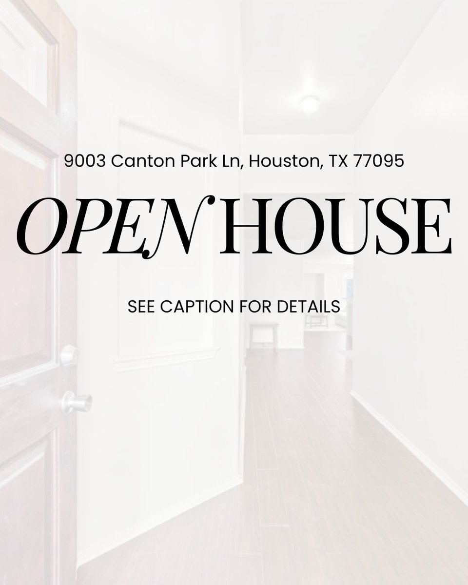 jillsmith_team's tweet image. OPEN HOUSE | 9003 Canton Park Ln, Houston
SUN | OCT 19 | 2 - 4
Hosted by:
Holly Jones
(281) 468-5813 | holly@jillsmithteam.com
Listing Agent:
Jill Smith
(281) 704-3749 | jill@jillsmithteam.com
🔗 jillsmithteam.com/property-searc…
#mls12703714 #coppergrovetexas #houstontx