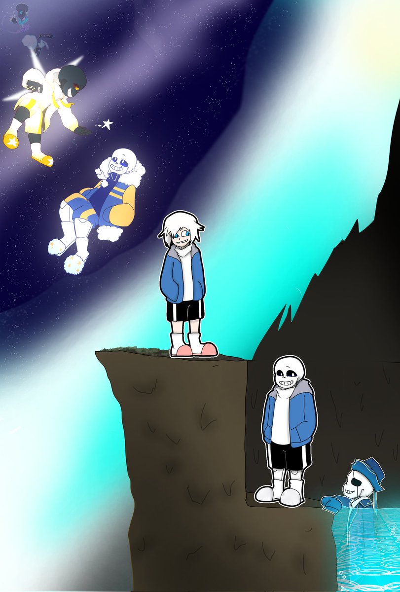 #shootingstartale #Classicsans #Outersans #oversans #Oceansans || #fanart #digitalarte #AUsanses #undertaleAU