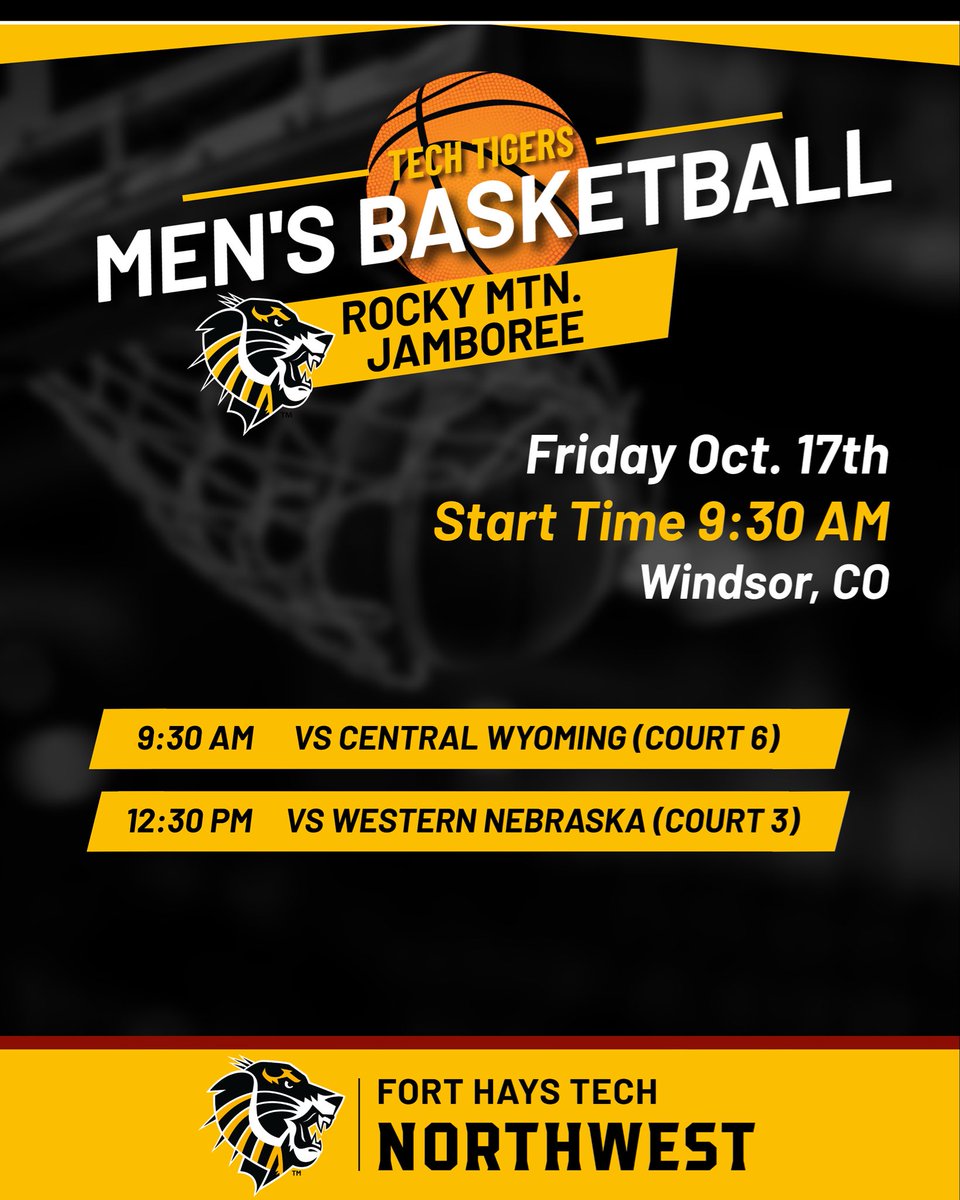 TechTigersMbb's tweet image. Rocky Mountain Colorado Jamboree
Oct 17

Last Jamboree of the 25-26 szn. We got two good games lined up at the NOCO SPORTS CENTER in Windsor, CO. @JUCOadvocate 

Oct 17th
9:30AM Central Wyoming 
12:30PM Western Nebraska 

Live Stream Link 🔗 TBA

#respectthetech #techtigers
