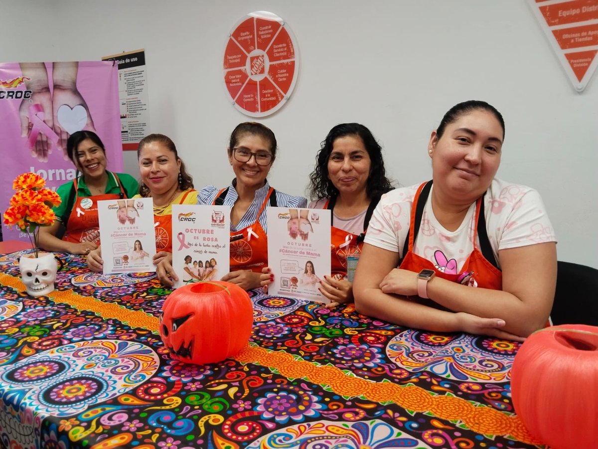 CROCGRO's tweet photo. En coordinación con la @SemujerGro y en el marco del #DíaContraElCáncerDeMama, se impartió el taller “Amarse es cuidarse”, dirigido a compañeras trabajadoras de la empresa “The Home Depot Acapulco Cuauhtémoc”. @CROCContigo @IsaiasGCroc https://t.co/LHfZ2UIfIx
