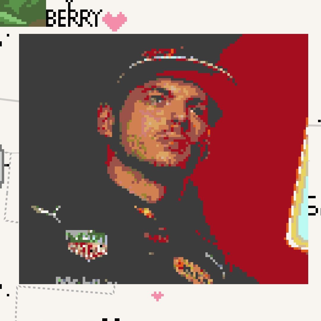 skelletly's tweet photo. What I started doing versus what I ended up drawing.
I had help but it still felt like an eternity. 
#F1 #wplace #maxverstappen #pixelart https://t.co/v8ndbfHvyq