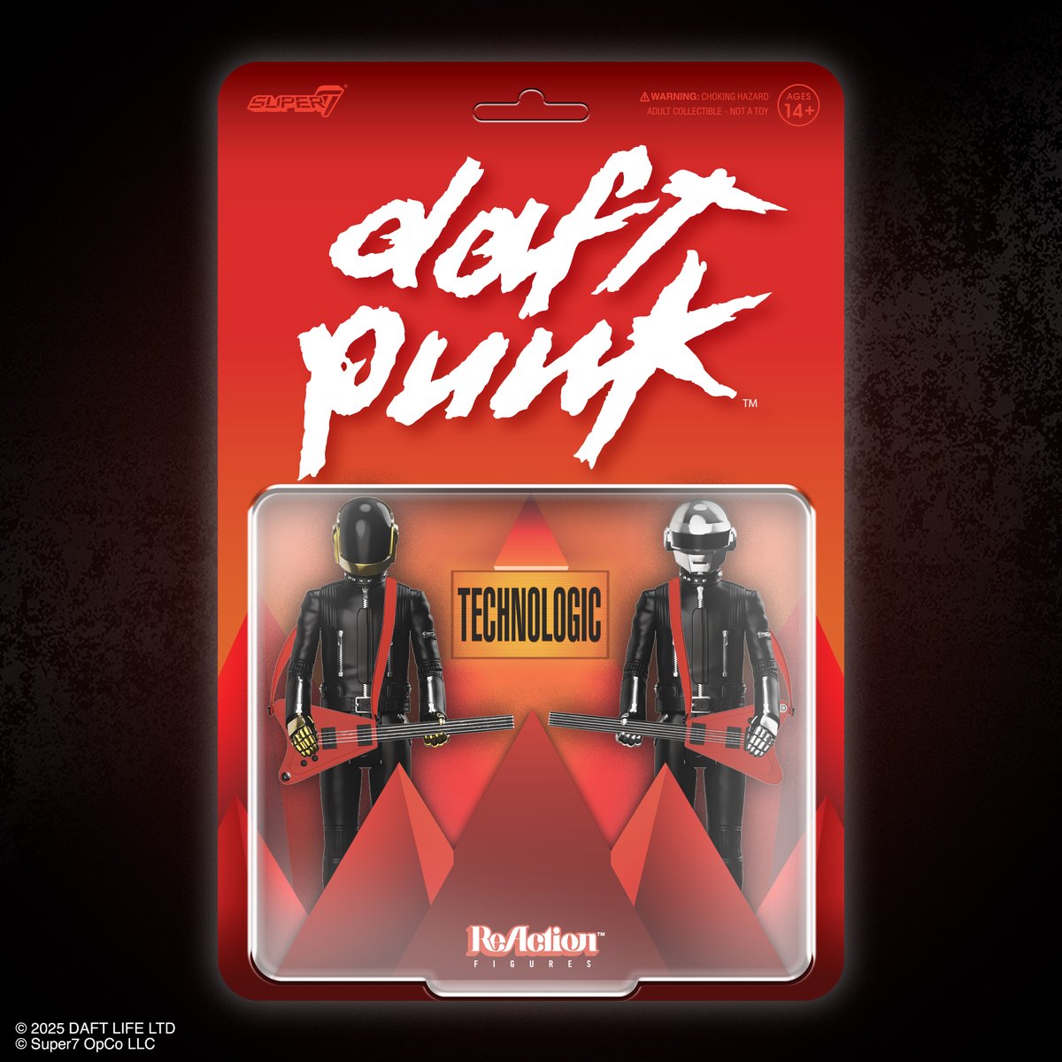 Harder, Better, Faster, Stronger 🎶 The Daft Punk ReAction 2-Pack is here! 3.75” figures with guitars, removable helmet &amp; retro cardbacks. Collect yours at Super7.com! #Super7 <a href="/daftpunk/">Daft Punk</a>