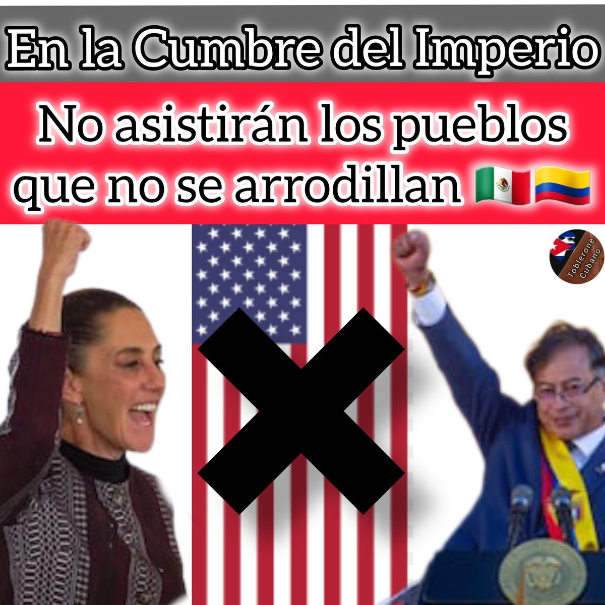 Toblerone 2.0 (@0toblerone82904) on Twitter photo <a href="/petrogustavo/">Gustavo Petro</a> Así que le llaman Cumbre de las Américas… pero solo invitan a los cachorros del Imperio.
Excluyen a los que no se arodillan:
🇨🇺, 🇳🇮y 🇻🇪. Y @claudiashein y <a href="/petrogustavo/">Gustavo Petro</a> no se prestan para el 🎪y demuestran que en nuestra América hay dignidad y soberanía.
<a href="/_Holy3/">Señor del caos visual ☭ 🇨🇱</a> <a href="/catrina_nortena/">La Catrina Norteña</a> <a href="/petrogustavo/">Gustavo Petro</a> Así que le llaman Cumbre de las Américas… pero solo invitan a los cachorros del Imperio.
Excluyen a los que no se arodillan:
🇨🇺, 🇳🇮y 🇻🇪. Y @claudiashein y <a href="/petrogustavo/">Gustavo Petro</a> no se prestan para el 🎪y demuestran que en nuestra América hay dignidad y soberanía.
<a href="/_Holy3/">Señor del caos visual ☭ 🇨🇱</a> <a href="/catrina_nortena/">La Catrina Norteña</a>