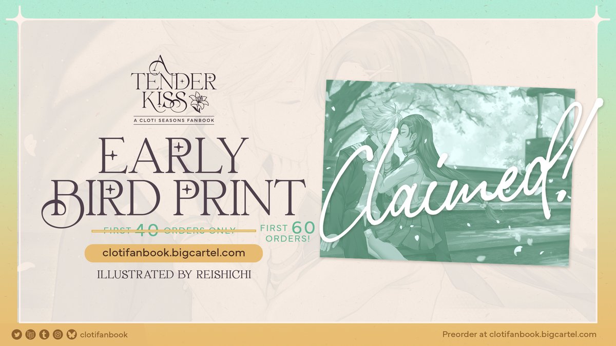 A Tender Kiss: A Cloti Seasons Fanbook 🌸 tweet media