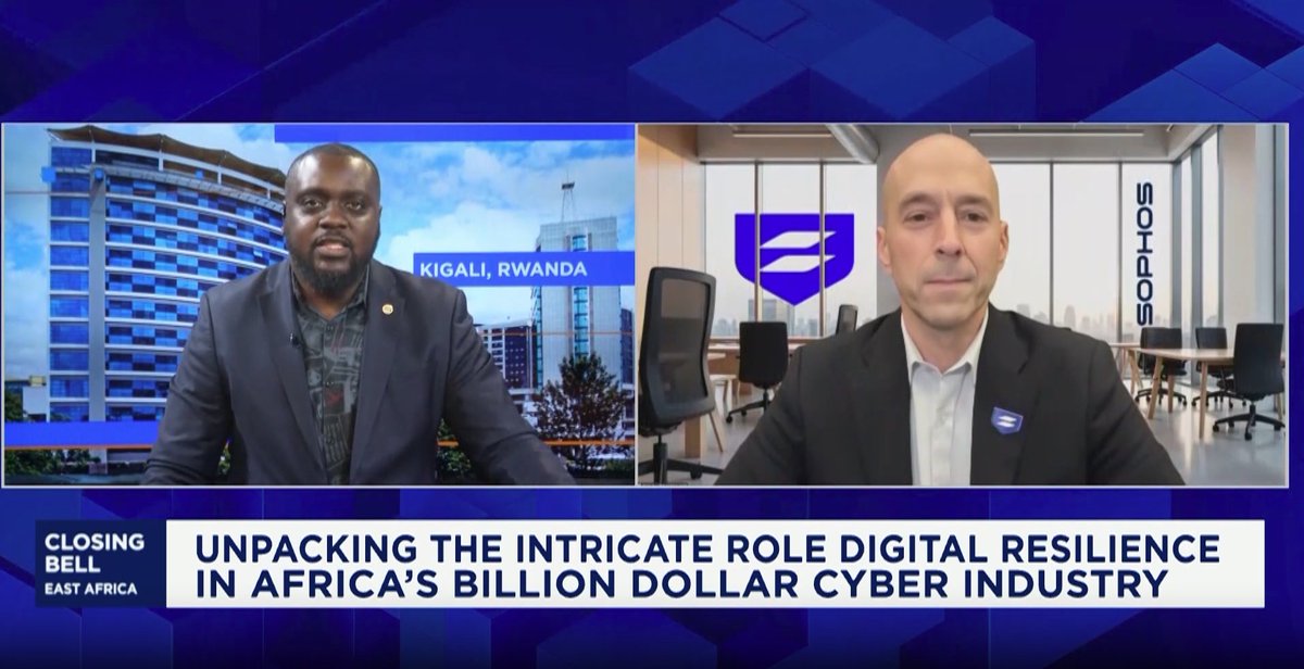 Sophos's tweet photo. Earlier this week, Sophos CEO @chiesennegs joined @CNBCAfrica to discuss how global cyber threats are evolving, and why resilience is now central to every organization’s digital strategy.
 
🎥 Watch the full interview: https://t.co/HD92rxOrQI https://t.co/dnR36XEzms