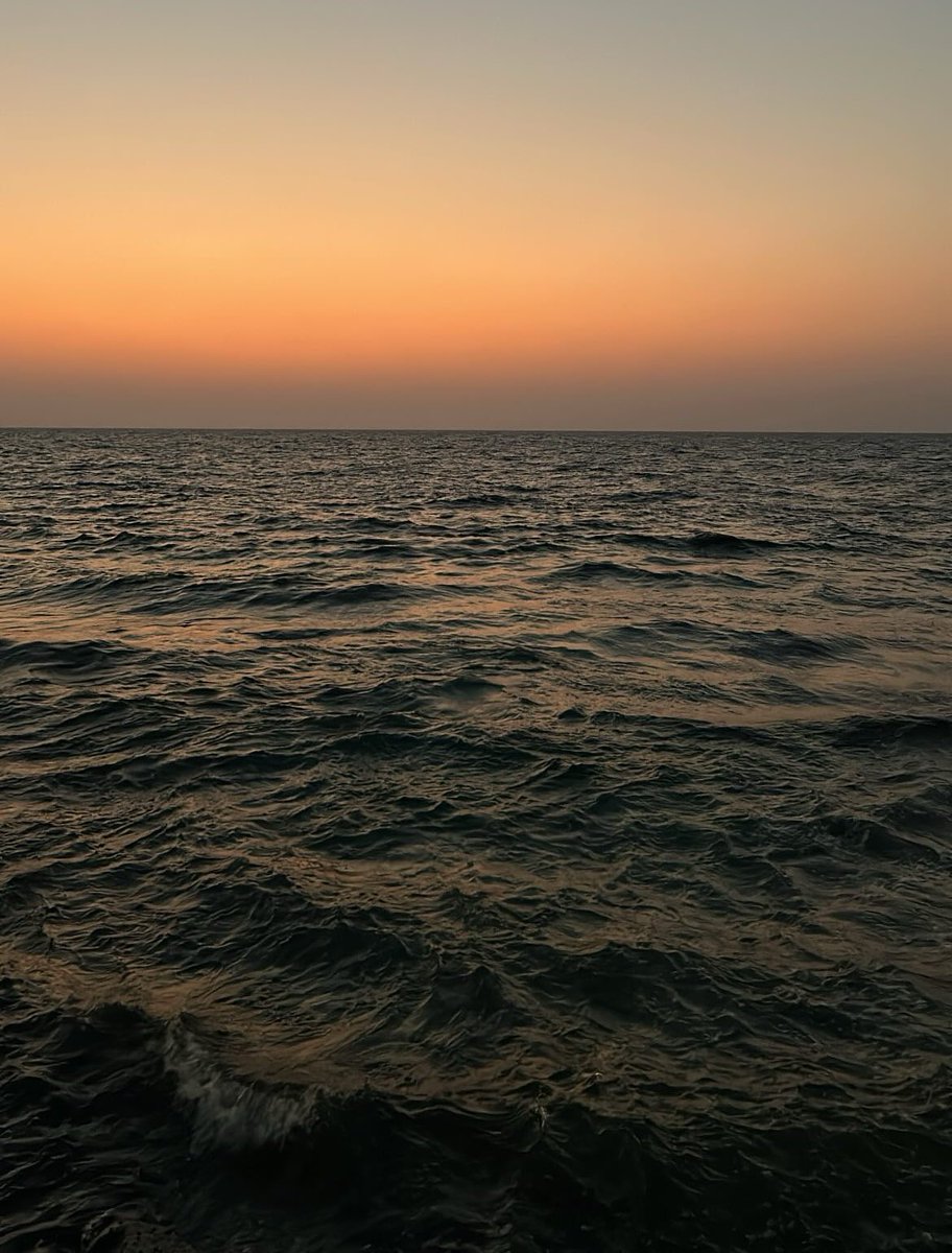 falid's tweet image. مشهد الليلة، ما بين الغروب والبحر 🧡