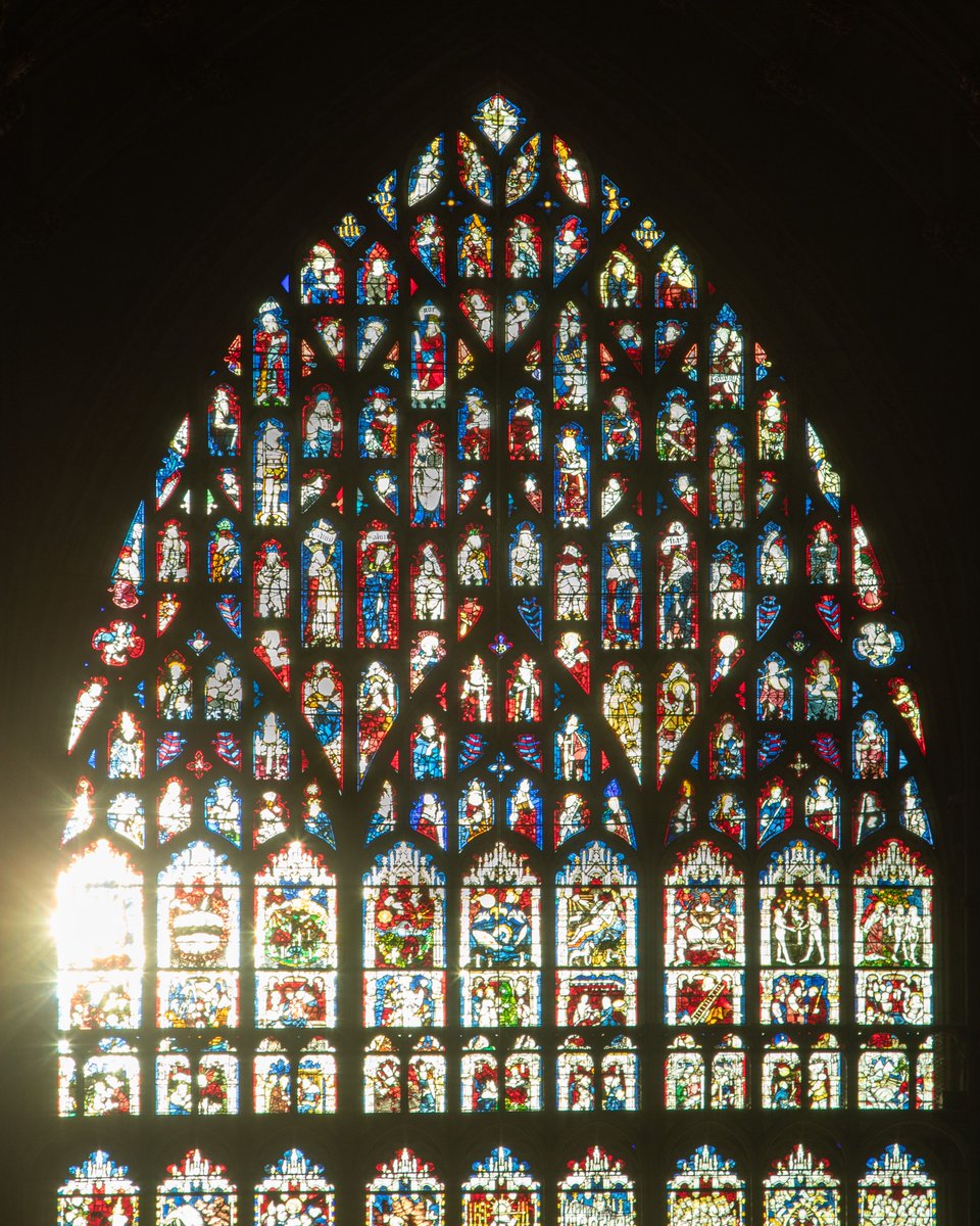 York_Minster's tweet photo. “Ego Sum Alpha et Omega” – I am the Beginning and the End of all things

At the heart of the Minster’s east end, the breath-taking nine-light window stands as the largest single expanse of stained glass in the country. https://t.co/rEK3lc7XsV