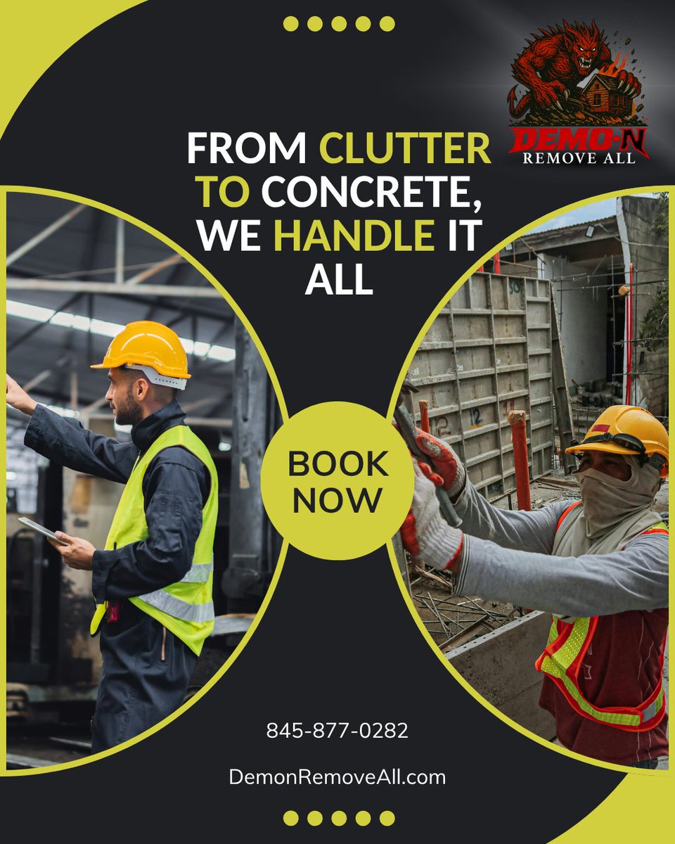 demonremov10604's tweet image. 🏗️ Safe. Efficient. Professional.

Our demolition experts make tearing down the old the first step toward building something new.

Connect with us today!

📞 845-877-0282 | 📍 Orange County, New York | DemonRemoveAll.com
#DemolitionExperts #DemonRemoveAll #PropertyDemolition