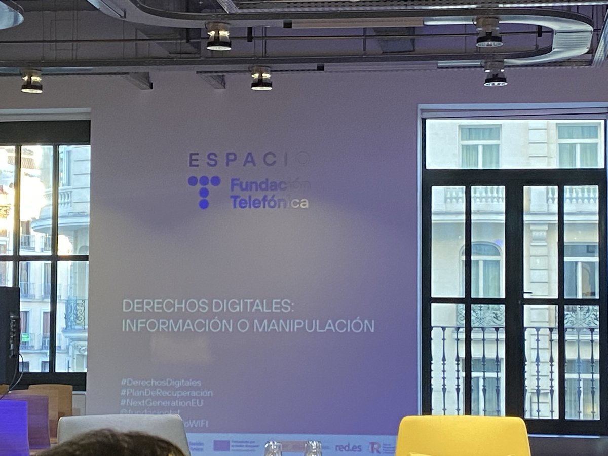 <a href="/EspacioFTef/">Espacio Fundación Telefónica</a> De nuevo a escuchar y reflexionar para #cineyeducacion con #DerechosDigitales #InformaciónoManipulación #NextGenerationEU