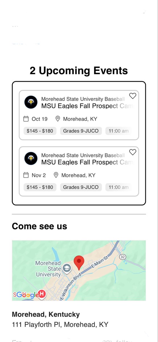 Looking forward to attending
Morehead State University’s Sunday prospect camp!  
|
MSU Camps⬇️
playnsports.com/organization/m…
|
My 2025⬇️YouTube highlights
bit.ly/3ZDQxTx
|
<a href="/tjacks17/">Tyler Jackson</a> 
<a href="/CrittenbergerTy/">TY Crittenberger</a> 
<a href="/D_Stambaugh_/">Dalton Stambaugh</a>
|
<a href="/OEBbaseball/">Ohio Elite Baseball</a>
<a href="/OEB2027s/">Ohio Elite 2027s</a> 
<a href="/BaseballCf/">CF Uncommitted Baseball</a>
<a href="/CoastRecruits/">Coast 2 Coast Recruits</a>
@now_d1