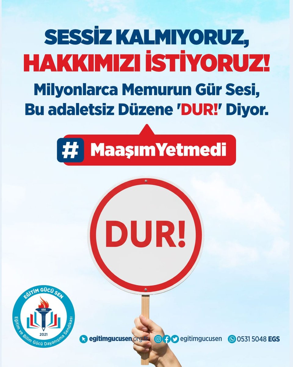 Maaşlar kuşa döndü, alım gücümüz kalmadı. Bütçede kamu görevlisini görmezden gelmeyin! Hakkımızı alana kadar sesimizi yükselteceğiz. 
kabine toplantısı
#MaaşımYetmedi #kabinetoplantısı 
<a href="/RTErdogan/">Recep Tayyip Erdoğan</a>
<a href="/memetsimsek/">Mehmet Simsek</a>
