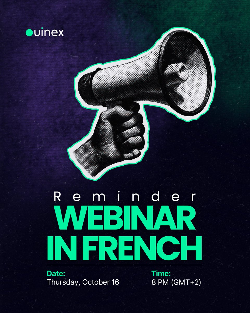 Reminder: Join our CEO, Ilies Larbi for a webinar in French tomorrow (Thursday) at 8 pm CET. Find out about the latest developments and how close we are to launching the live platform! taap.it/MxN1rf

Webinar en français: Jeudi 16 octobre à 20h (GMT+2)
