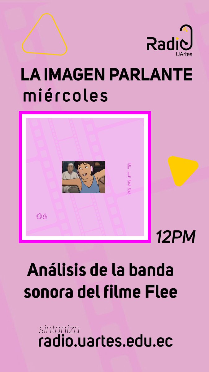 Nuevo episodio de La Imagen Parlante: “Flee” (Episodio 6)
Un análisis sonoro de esta potente película animada que narra una historia real de migración y memoria.
Escúchalo en 👉 radio.uartes.edu.ec
