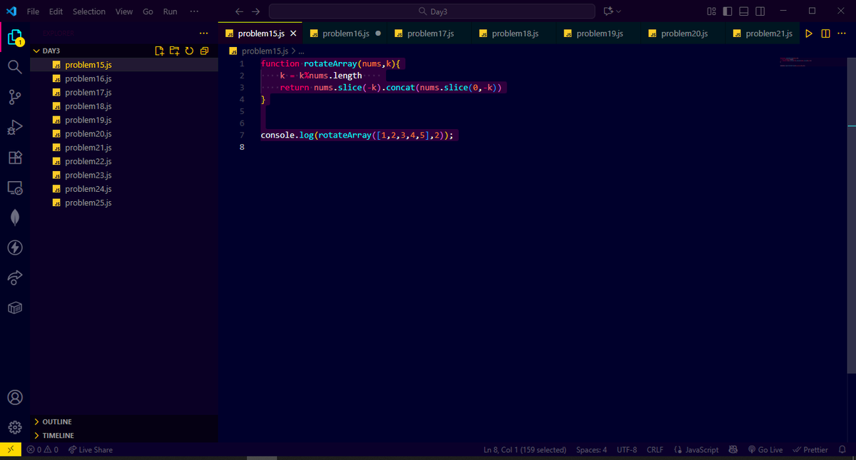 CoderAnand's tweet image. 💻 Day 25 of learning #DSA — solved 10 simple yet tricky string & array problems today!
Explored new array/string methods, learned fresh concepts, and felt that sweet brain stretch 🔥
#Coding #JavaScript #ProblemSolving #LearnToCode #DeveloperJourney