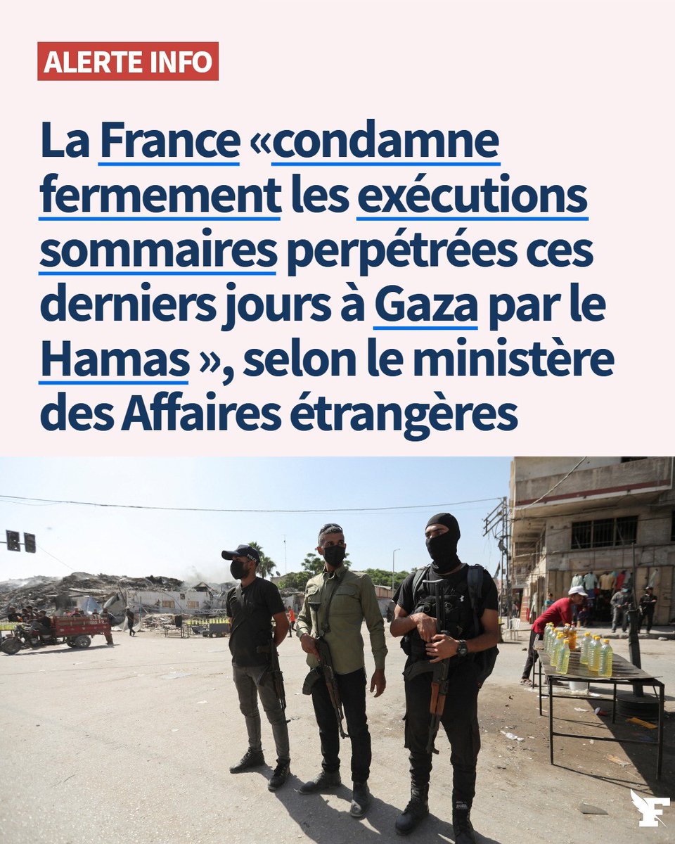 Quelques heures plus tôt, un haut responsable américain pour le Moyen-Orient avait lui aussi appelé le Hamas à cesser de tirer sur les civils palestiniens innocents. →l.lefigaro.fr/PhLQ