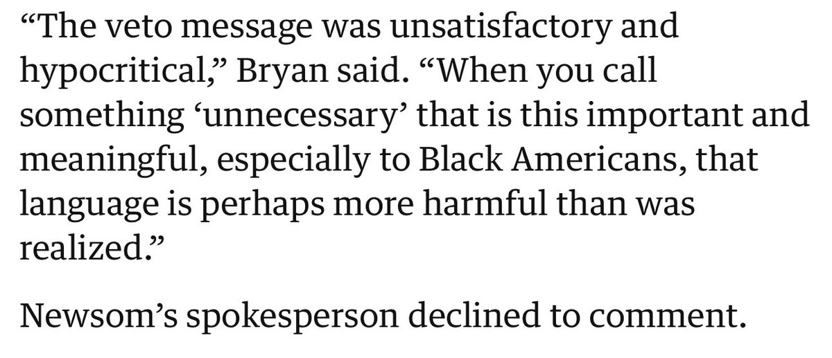 ReparationAlert's tweet photo. @doritegrocery @DaBigShow52 @Andy68580664 “Bryan said he was surprised by the veto, noting his bill had support from more than two-thirds of state lawmakers and compared with other bills this year, drew especially high numbers of supporters testifying in favor of it.”

Isaac Bryan/#ADOS = idiots🤡 https://t.co/ty0riMNstK https://t.co/APQZgOeCzC