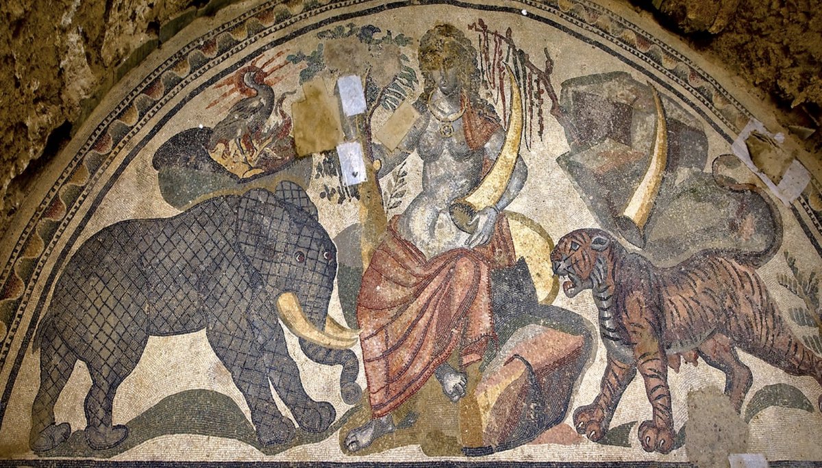 Personification of India Mosaic at Villa del Casale
Italy, 4th century
