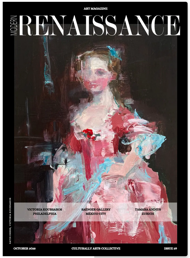 gmilowe's tweet photo. Modern Renaissance Magazine October 2025, Issue 29: Pages 64 &amp; 65 by Trinidad born/USA based Artist Indra Persad Milowe. A Premier International Arts Magazine by Culturally Arts Collective welcomes readers to drift  through the liminal spaces created by our featured artists. https://t.co/3wpW9qsvZY