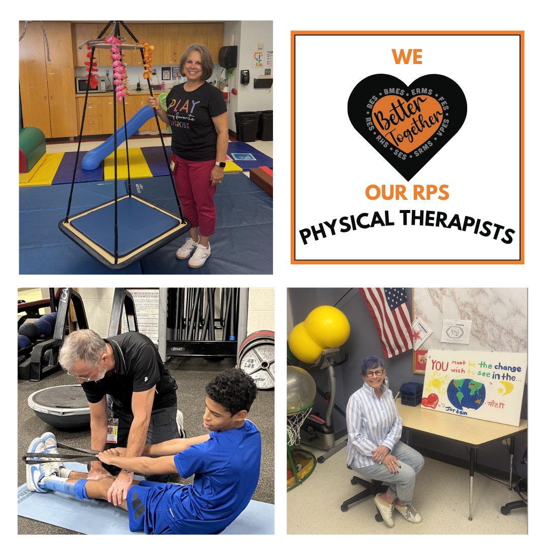 October is National Physical Therapy Month! 💪 This is the perfect time to celebrate our amazing RPS Physical Therapists—Gina Bradbury, Frans VanVliet, and Kathleen Stowell.
Read the full story on our RPS Physical Therapists here: app.smore.com/n/h82v6