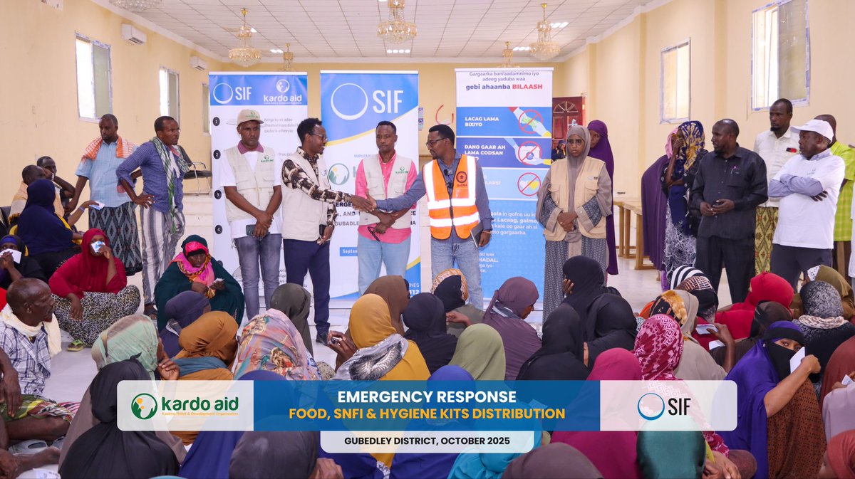 kardo_aid's tweet photo. Together with @SIF_ONG, @kardo_aid continue to restore dignity, hope, and resilience among affected communities in Southern Somalia (Gubadleey)💙 https://t.co/QAnNswMJ0a