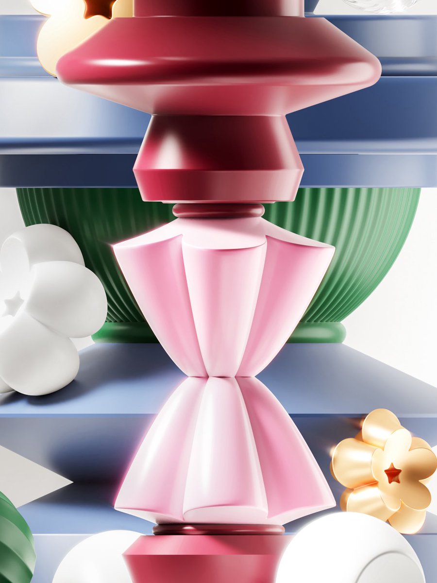 marinenko's tweet photo. Candy Totem 
#3d #render #cgi #3dillustration https://t.co/qZlEgzWVJU