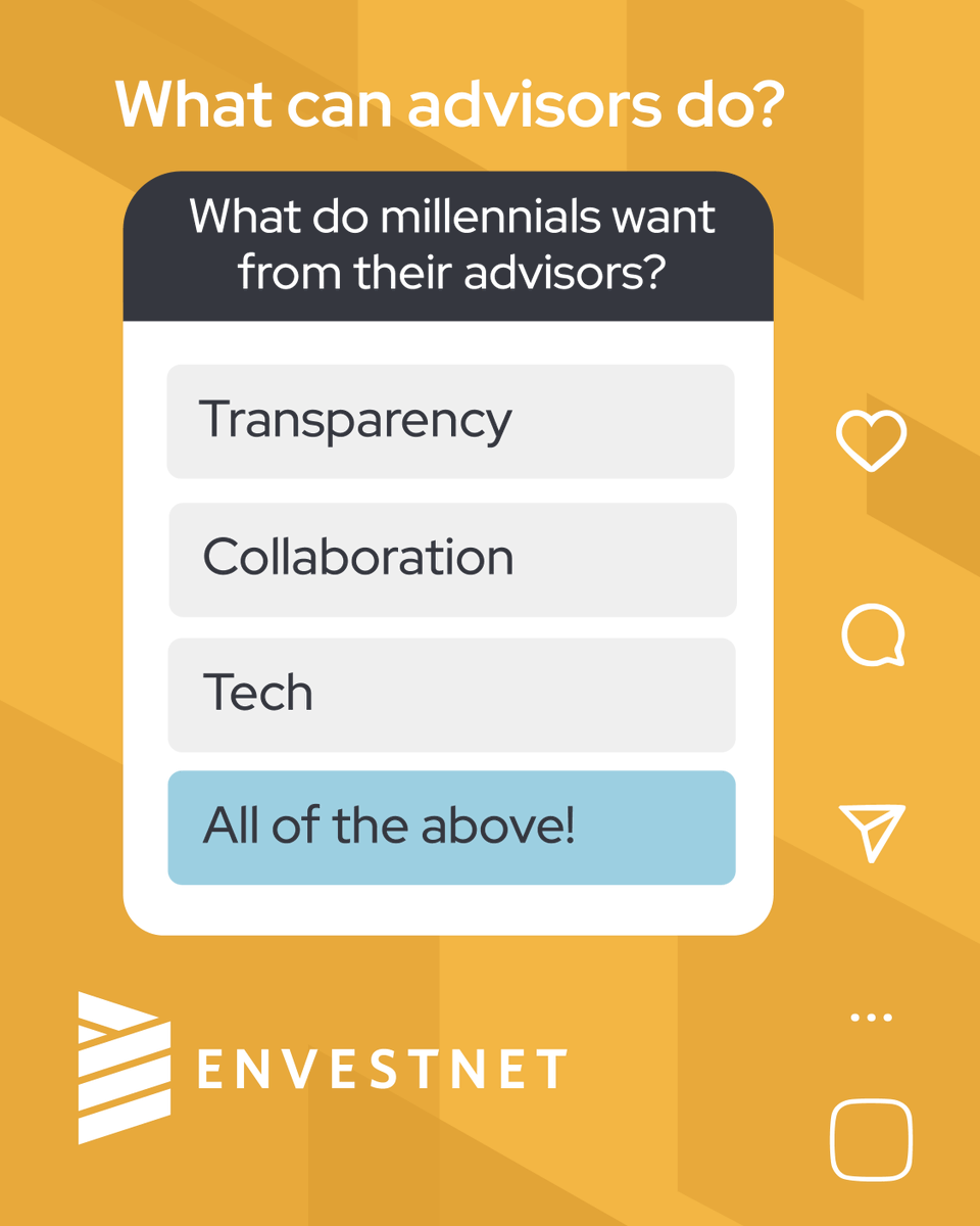 Envestnet_'s tweet photo. Millennials aren’t just the clients of tomorrow — they’re the HNW opportunity of today. 

This generation is quietly becoming one of the wealthiest in history,  yet many HNW millennials are not finding advisors who meet their expectations. https://t.co/dPiV5qx06d https://t.co/TjbJBel3WQ