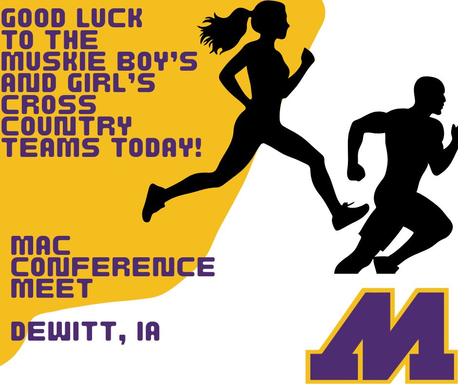 Good luck to the Muscatine Cross Country Teams today as they travel to DeWitt, IA to compete in the MAC Conference Meet!
<a href="/MuscatineXC/">Muscatine XC</a>