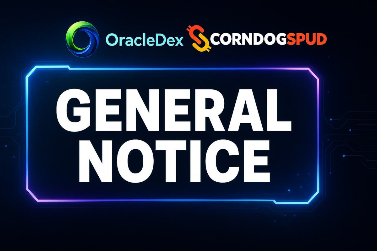 Oracle DEX (@oracle_dex) on Twitter photo Important Update: Oracle DEX Launch, Partnerships, and Airdrop Announcement
Dear $CDS Community,
We extend our sincerest gratitude for your unwavering patience and support. It is with great pleasure that we announce that the Oracle DEX is in excellent condition, and we are on Important Update: Oracle DEX Launch, Partnerships, and Airdrop Announcement
Dear $CDS Community,
We extend our sincerest gratitude for your unwavering patience and support. It is with great pleasure that we announce that the Oracle DEX is in excellent condition, and we are on