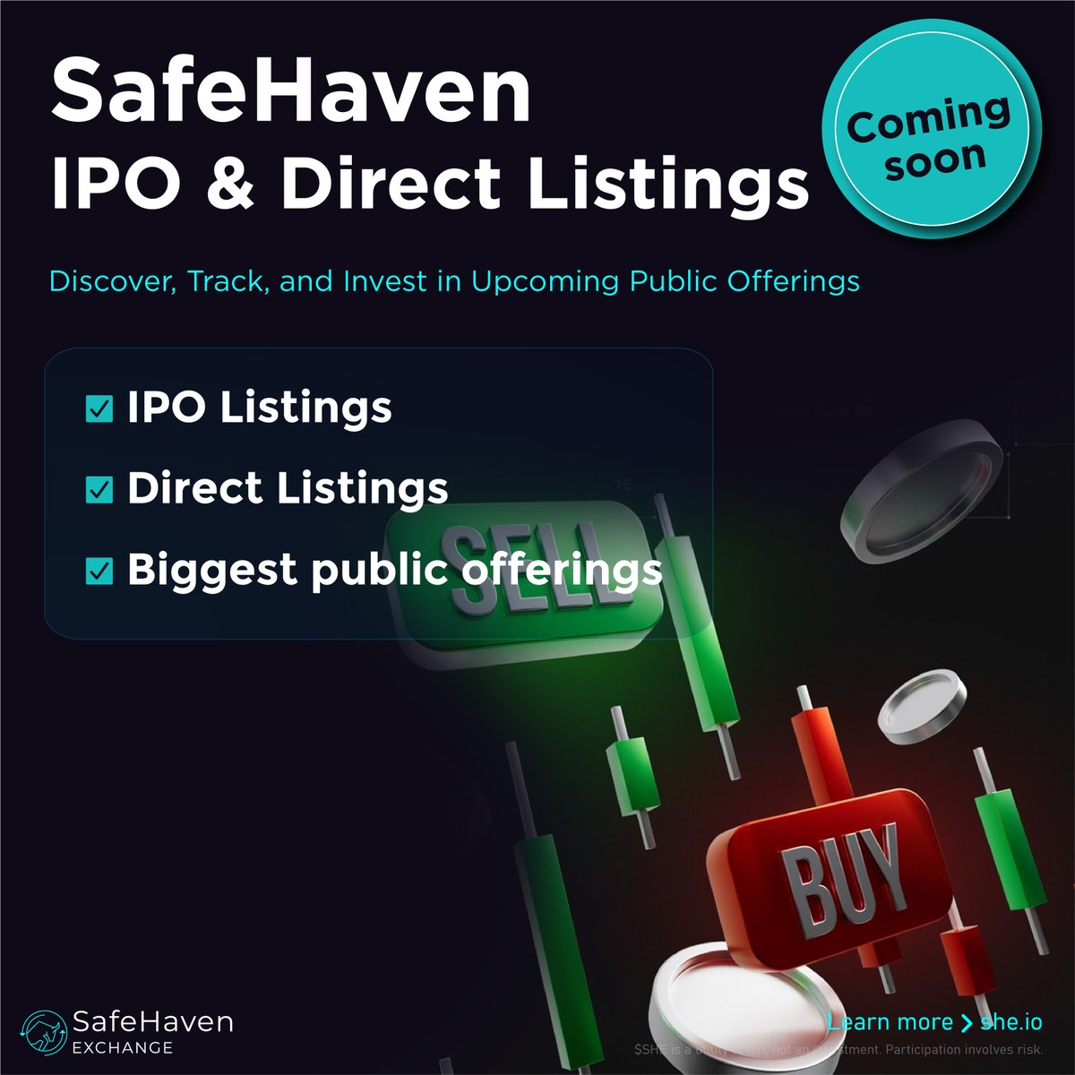 SafeHaven Exchange (@safehavenexch) on Twitter photo SafeHaven IPO & Direct Listings β Coming Soon!
Discover, track, and invest in tomorrowβs biggest public offerings β all within the SafeHaven ecosystem. π
π₯ Top Upcoming Listings:
π» TechFlow Inc (TFLW) β AI workflow automation | $2.5B cap | Feb 15
π GreenEnergy Corp (GREN) β SafeHaven IPO & Direct Listings β Coming Soon!
Discover, track, and invest in tomorrowβs biggest public offerings β all within the SafeHaven ecosystem. π
π₯ Top Upcoming Listings:
π» TechFlow Inc (TFLW) β AI workflow automation | $2.5B cap | Feb 15
π GreenEnergy Corp (GREN) β