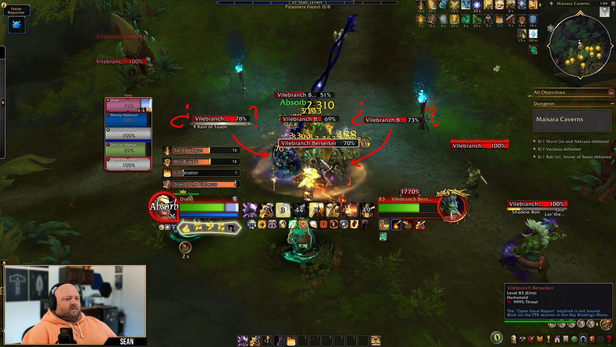 Con la desaparición de addons en Midnight, Blizzard confía que su UI sea suficiente para enterarte de lo que está pasando:

·7 NPCs con el mismo nombre (lo importante, si es caster o melee, está recortado)
·Las placas de nombre NO siguen la posición de cada NPC
·El modelo es de