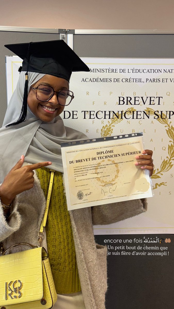 Il faut être fière de soi et de ne pas lâcher, si je réussi à l’avoir vous pouvez aussi 🎓✨#bts2025